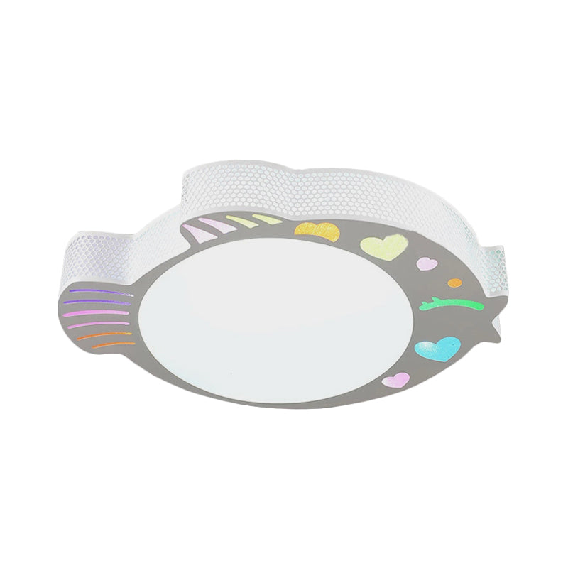 Contemporary Turbot Shaped Ceiling Mounted LED Flushmount - Acrylic White - Warm/White Light - Bedroom Fixture