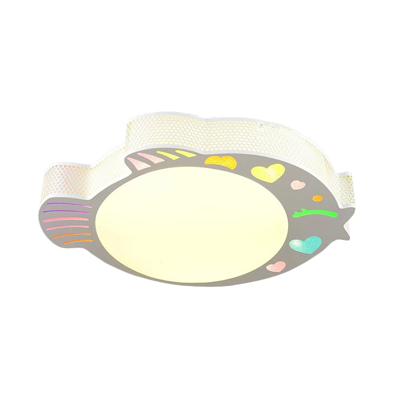 Contemporary Turbot Shaped Ceiling Mounted LED Flushmount - Acrylic White - Warm/White Light - Bedroom Fixture