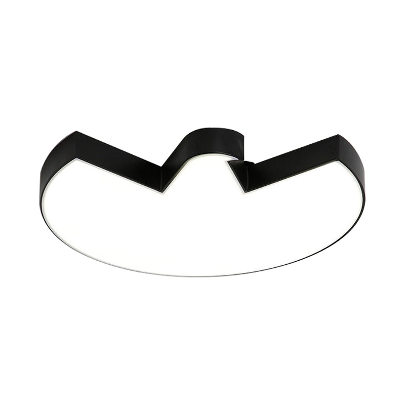 Contemporary White/Black Pigeon LED Flushmount Ceiling Light for Bedroom