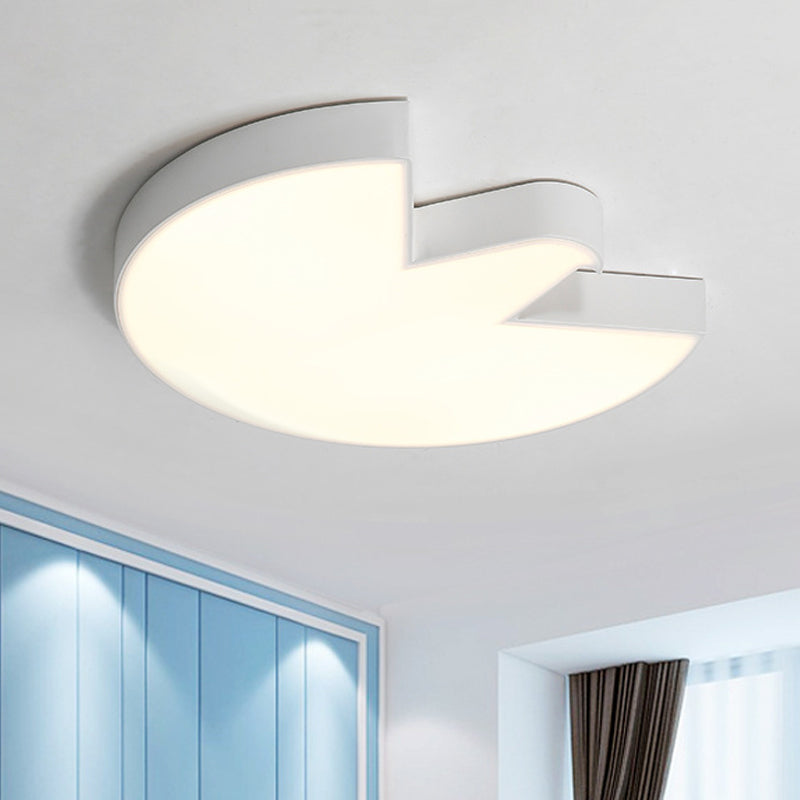 Contemporary White/Black Pigeon LED Flushmount Ceiling Light for Bedroom
