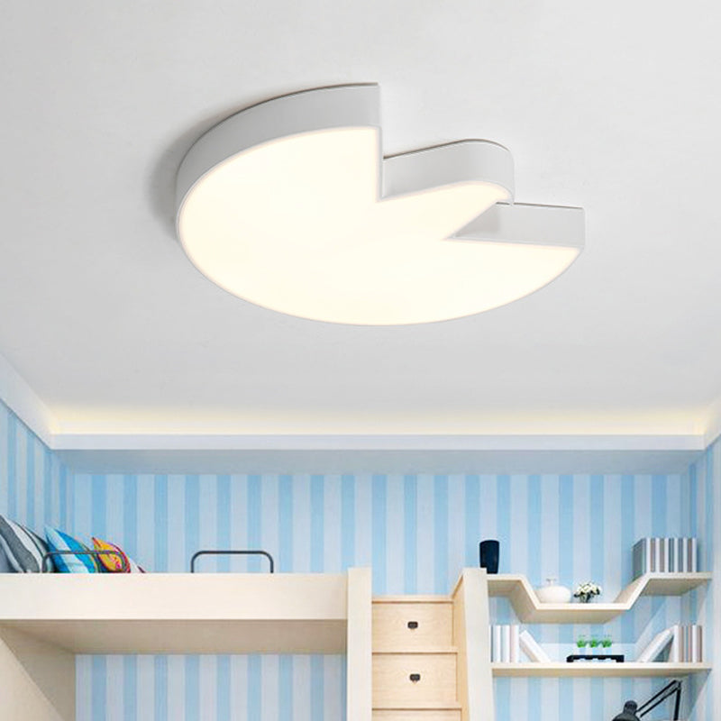 Contemporary White/Black Pigeon LED Flushmount Ceiling Light for Bedroom