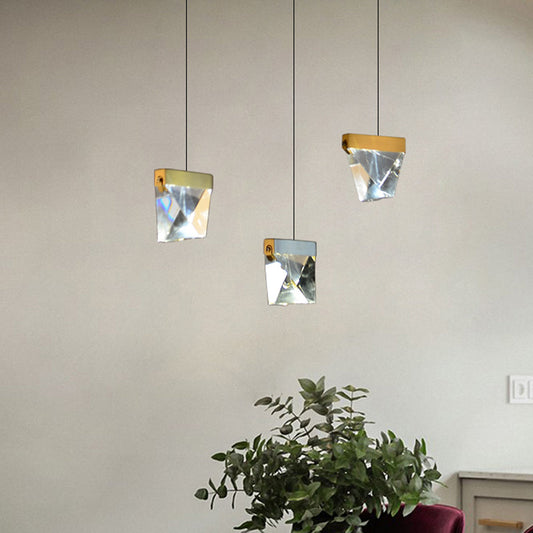 Brass Multi-Ceiling Light Kit with Beveled Crystal and LED