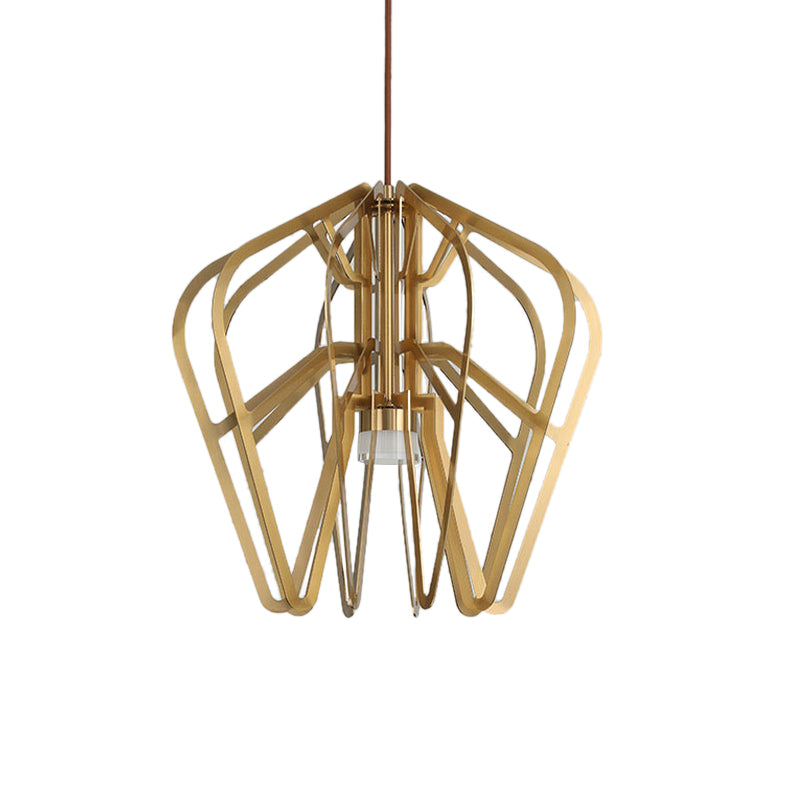 Gold Crown Shaped Led Bistro Pendant Light Fixture