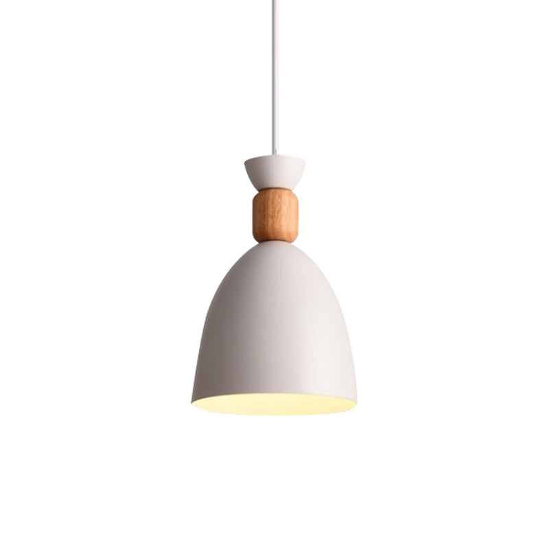 Suspension en forme de dôme de style macaron - Cordon réglable, gris/blanc/vert - Idéal pour la décoration de table
