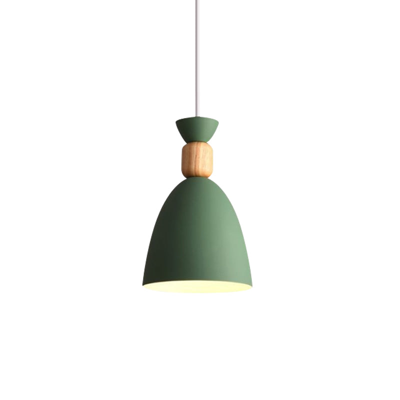 Suspension en forme de dôme de style macaron - Cordon réglable, gris/blanc/vert - Idéal pour la décoration de table