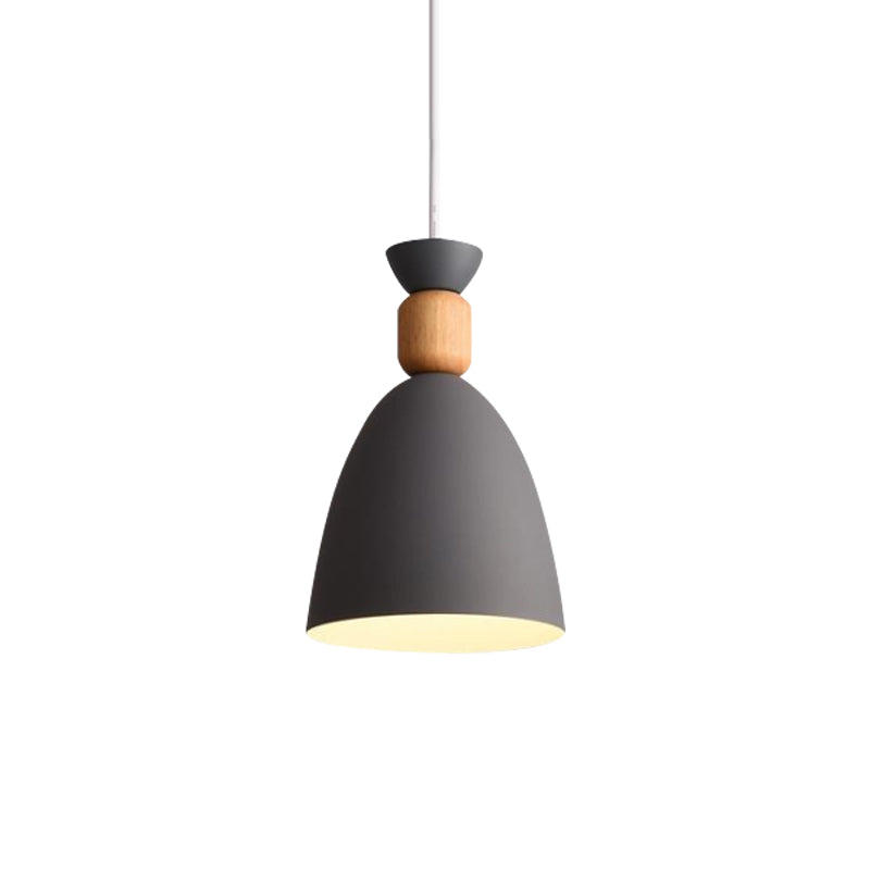 Suspension en forme de dôme de style macaron - Cordon réglable, gris/blanc/vert - Idéal pour la décoration de table