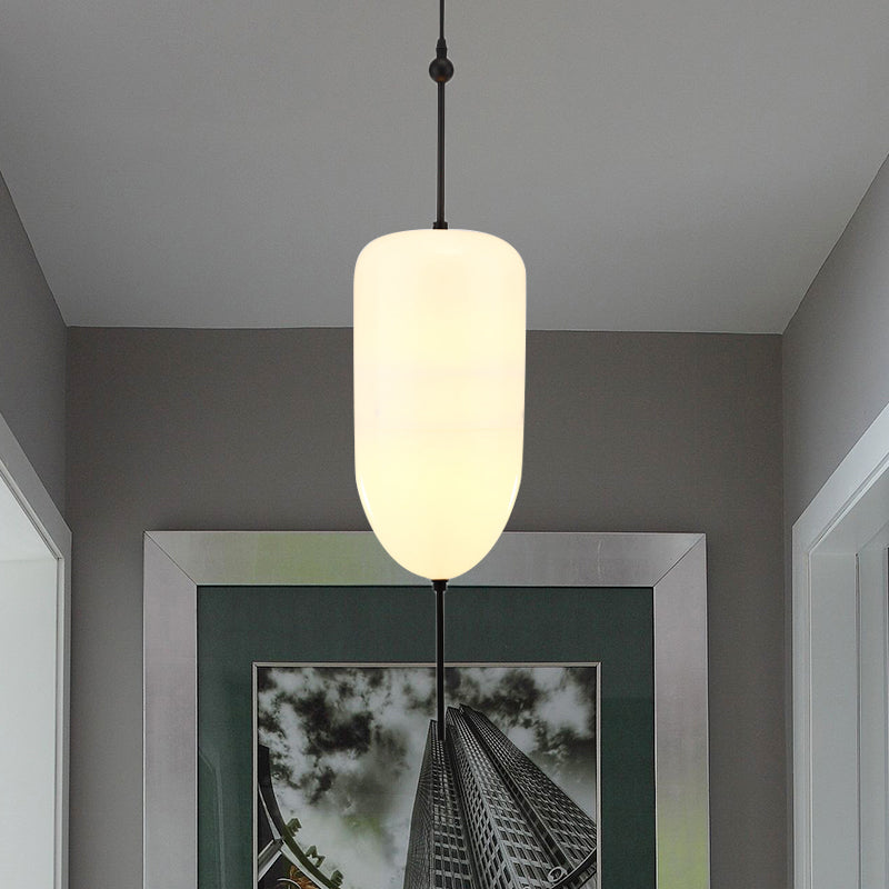 Modernist Blue/White Glass Cluster Pendant Light Fixture - Teardrop/Drum/Cylinder Design 1/3 Lights