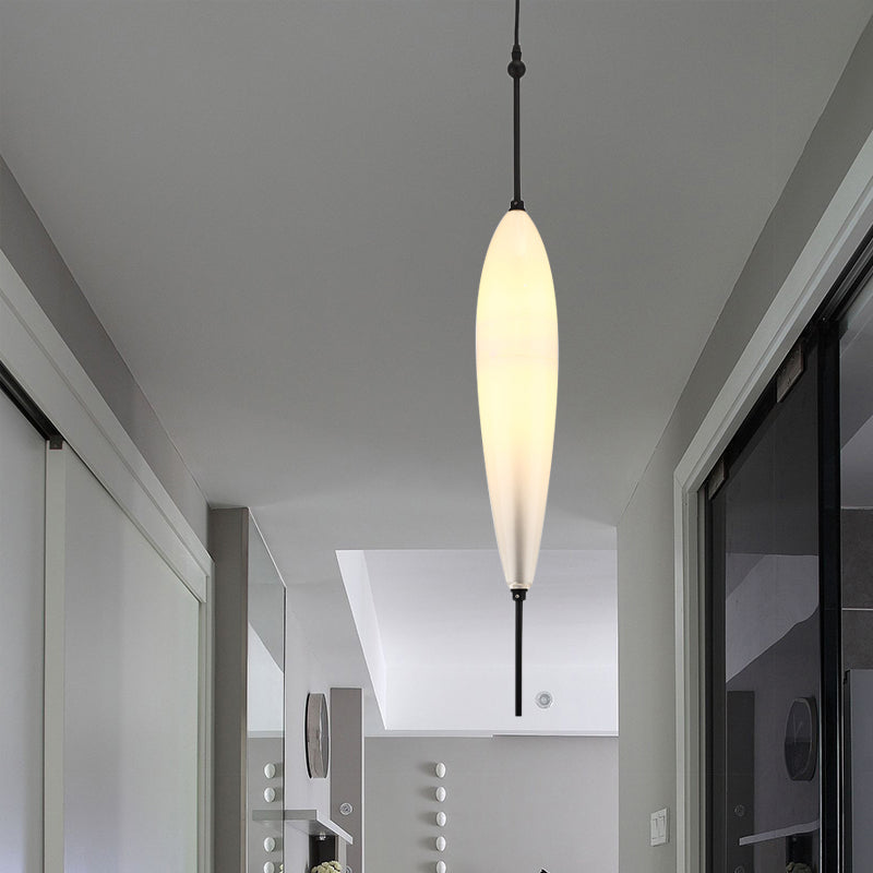 Modernist Blue/White Glass Cluster Pendant Light Fixture - Teardrop/Drum/Cylinder Design 1/3 Lights