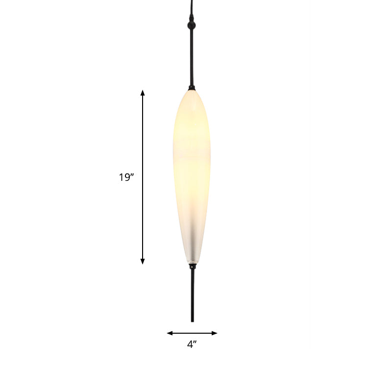 Modern Teardrop/Drum/Cylinder Glass Cluster Pendant Light - Blue/White - 1/3 Lights - Dining Room Hanging Fixture
