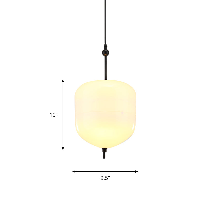 Modernist Blue/White Glass Cluster Pendant Light Fixture - Teardrop/Drum/Cylinder Design 1/3 Lights