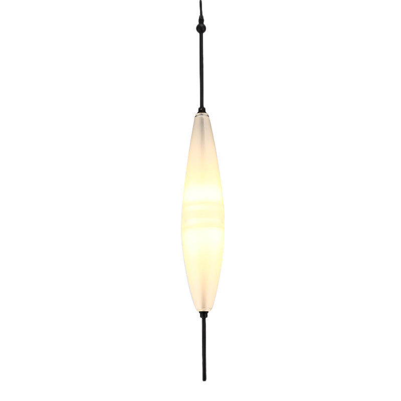 Modernist Blue/White Glass Cluster Pendant Light Fixture - Teardrop/Drum/Cylinder Design 1/3 Lights