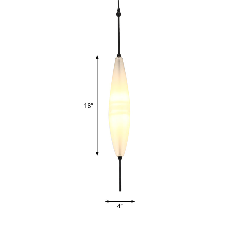 Modernist Blue/White Glass Cluster Pendant Light Fixture - Teardrop/Drum/Cylinder Design 1/3 Lights