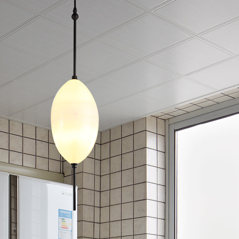 Modernist Blue/White Glass Cluster Pendant Light Fixture - Teardrop/Drum/Cylinder Design 1/3 Lights