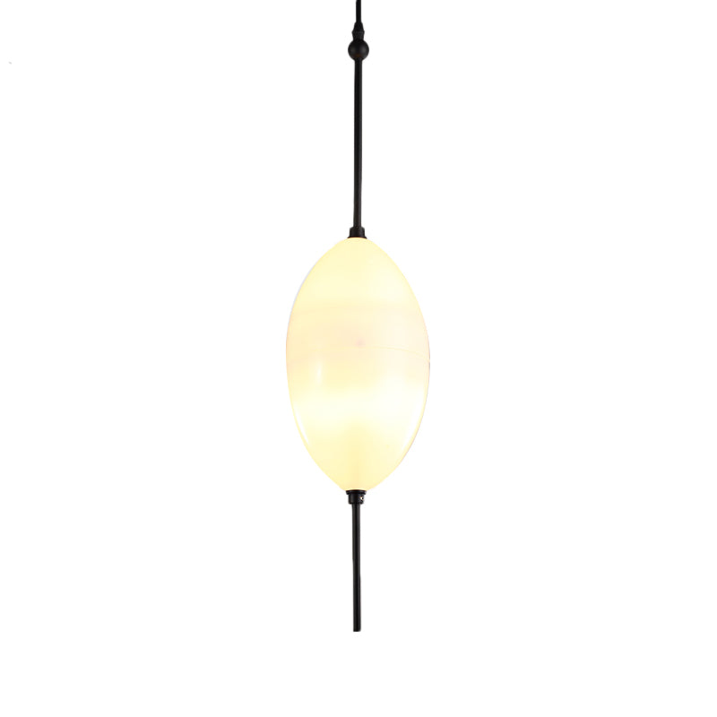 Modern Teardrop/Drum/Cylinder Glass Cluster Pendant Light - Blue/White - 1/3 Lights - Dining Room Hanging Fixture