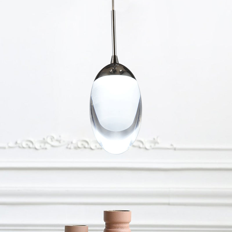 Acrylic Shade Hanging Light: Modern Suspension Pendant For Dining Room - Warm/White Light White /