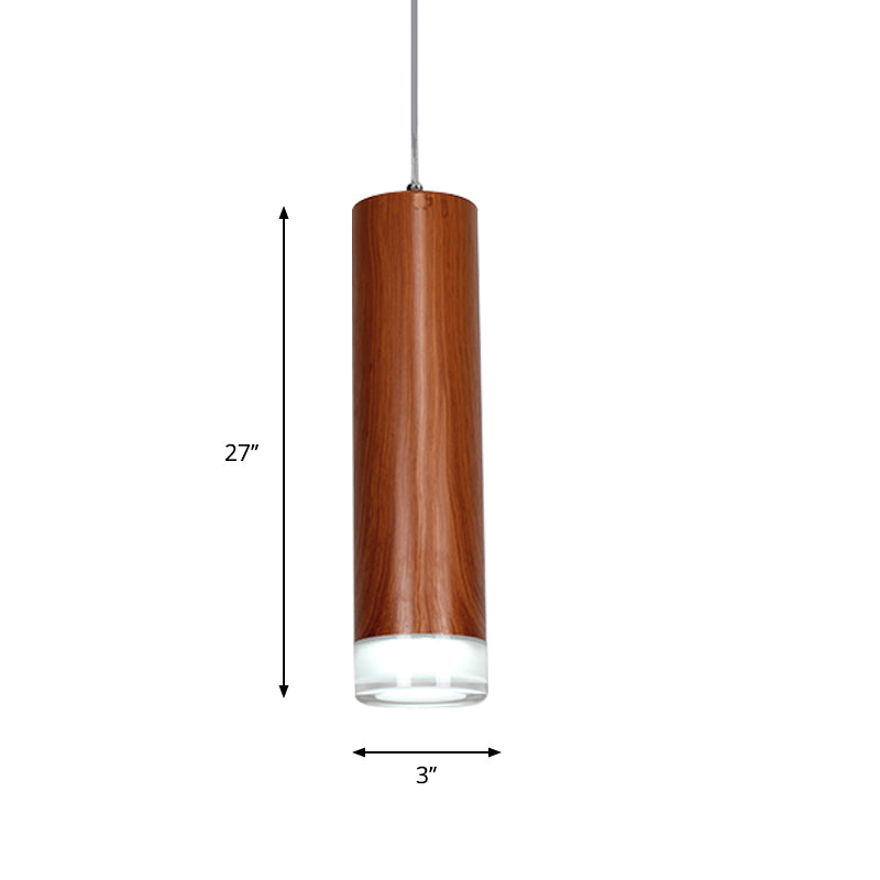 Giovanna Modern Led Pendant Light: Sleek Streamlined Illumination In Warm Brown