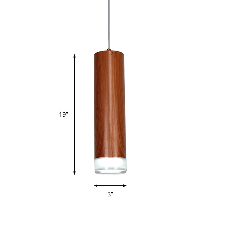 Giovanna Modern Led Pendant Light: Sleek Streamlined Illumination In Warm Brown