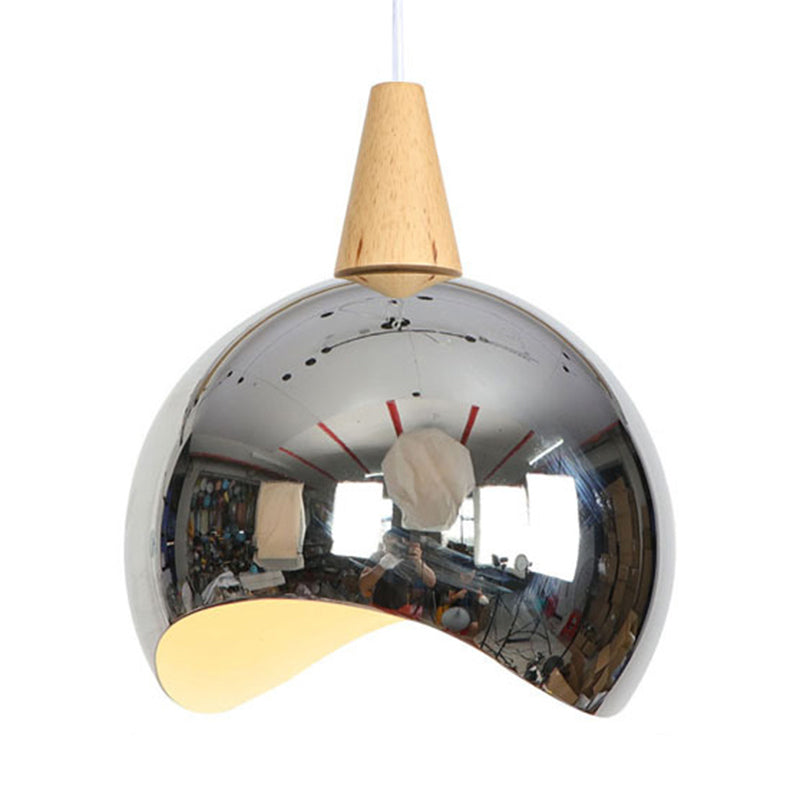 Nordic Style Single Light Mirror Globe Pendant Ceiling Hanging For Corridor