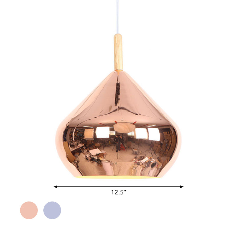 Vintage Wood Mirror Ball Pendant Light - Metallic Ceiling Hanging Lamp