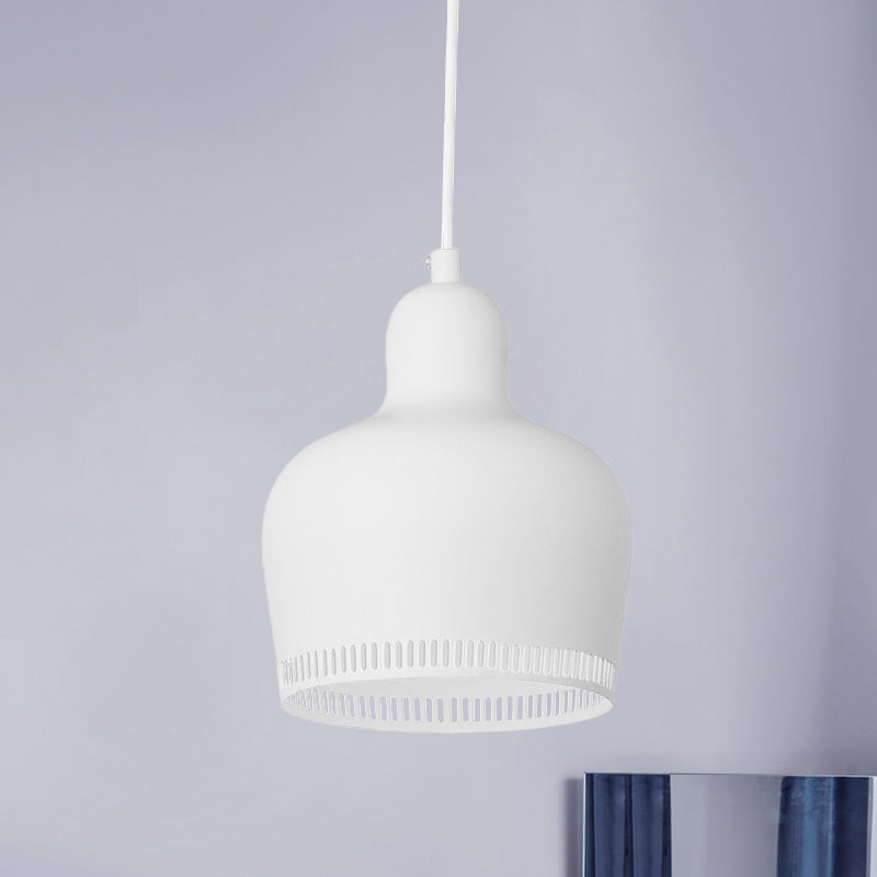 Nordic Metal Drop Suspension Pendant In Pink/Blue/Yellow - 1 Light Hanging Ceiling For Bedroom White