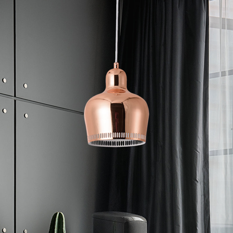 Nordic Metal Drop Suspension Pendant In Pink/Blue/Yellow - 1 Light Hanging Ceiling For Bedroom