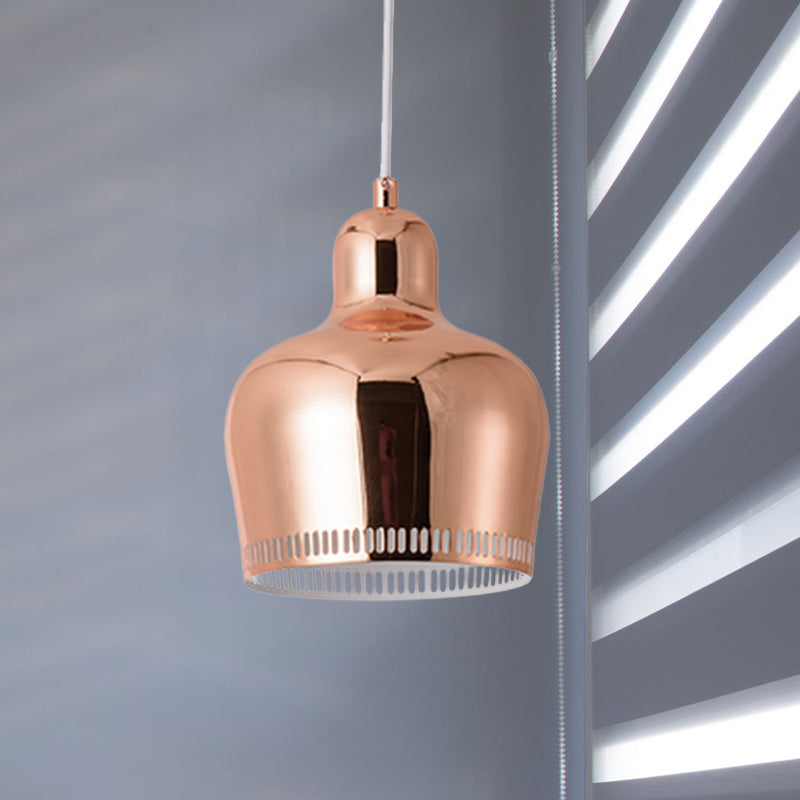 Nordic Metal Drop Suspension Pendant In Pink/Blue/Yellow - 1 Light Hanging Ceiling For Bedroom