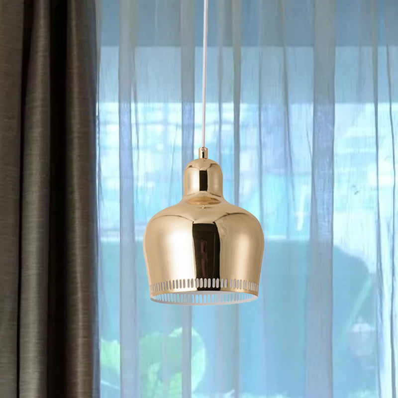 Nordic Metal Drop Suspension Pendant In Pink/Blue/Yellow - 1 Light Hanging Ceiling For Bedroom