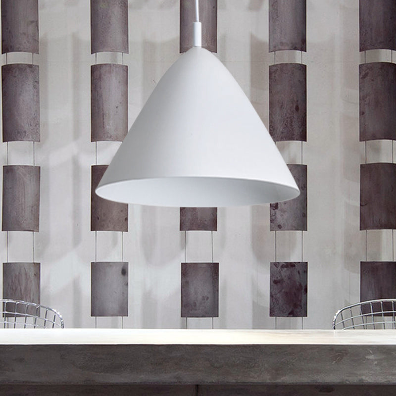 Modern Metal Tapered Ceiling Pendant Light - 1 Pink/Blue/Green 10.5/13/16 Diameter Hanging Lamp Kit