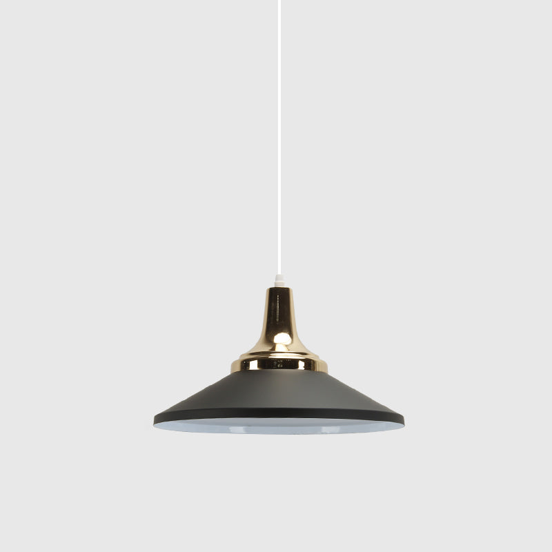 Modern Aluminum Pendant Light for Hotel Kitchen - Sleek Shallow Cone Design