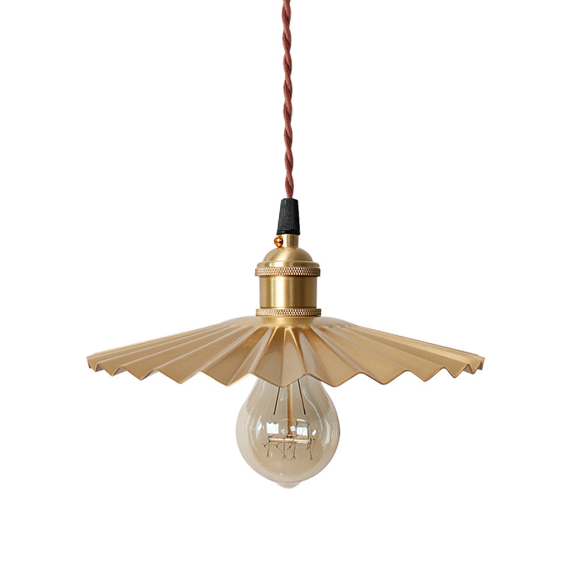 Modern Black/Red Metallic Scalloped Hanging Ceiling Light - Stylish Head Pendant for Bedside