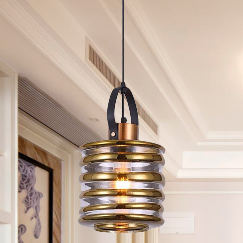 Contemporary Glass Pendant Lighting - Swirl Design Silver/Rose Gold/Amber 1-Light Hanging Ceiling