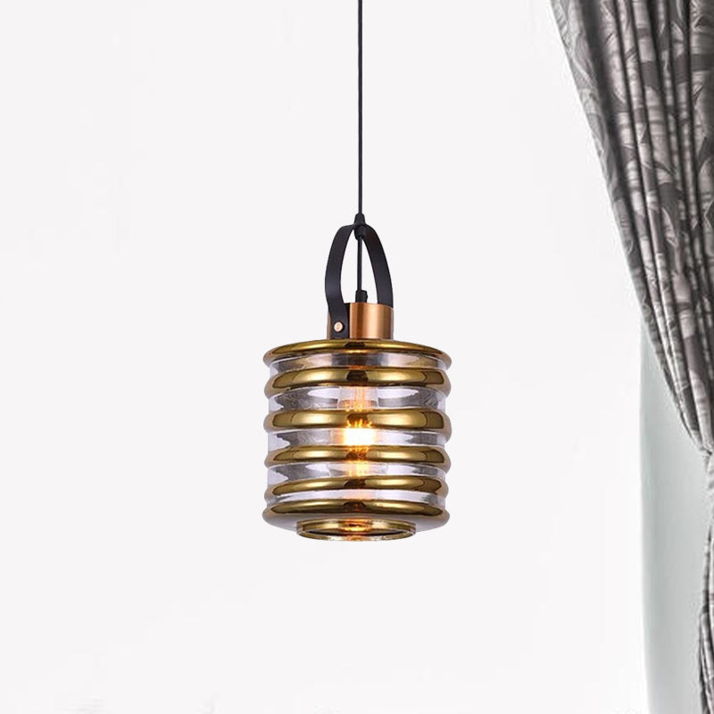 Contemporary Glass Pendant Lighting - Swirl Design Silver/Rose Gold/Amber 1-Light Hanging Ceiling