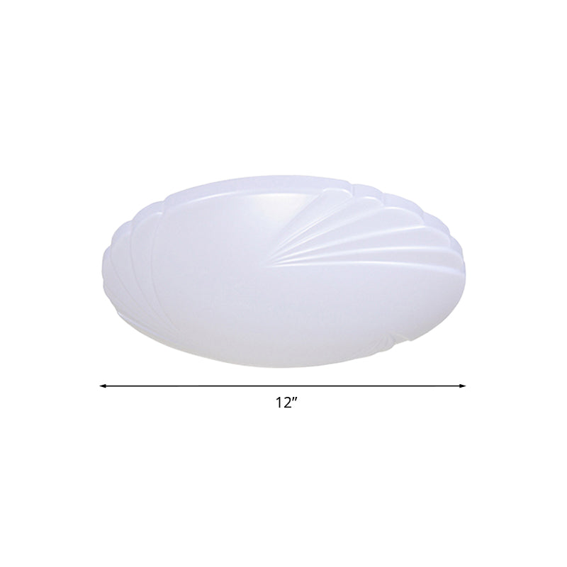 Minimalist Acrylic Shade LED Ceiling Flush Mount - 7.5"/9"/12" Dia - White Light for Bedroom