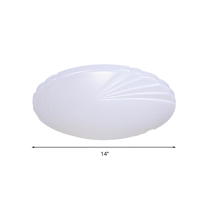 Minimalist Acrylic Shade LED Ceiling Flush Mount - 7.5"/9"/12" Dia - White Light for Bedroom