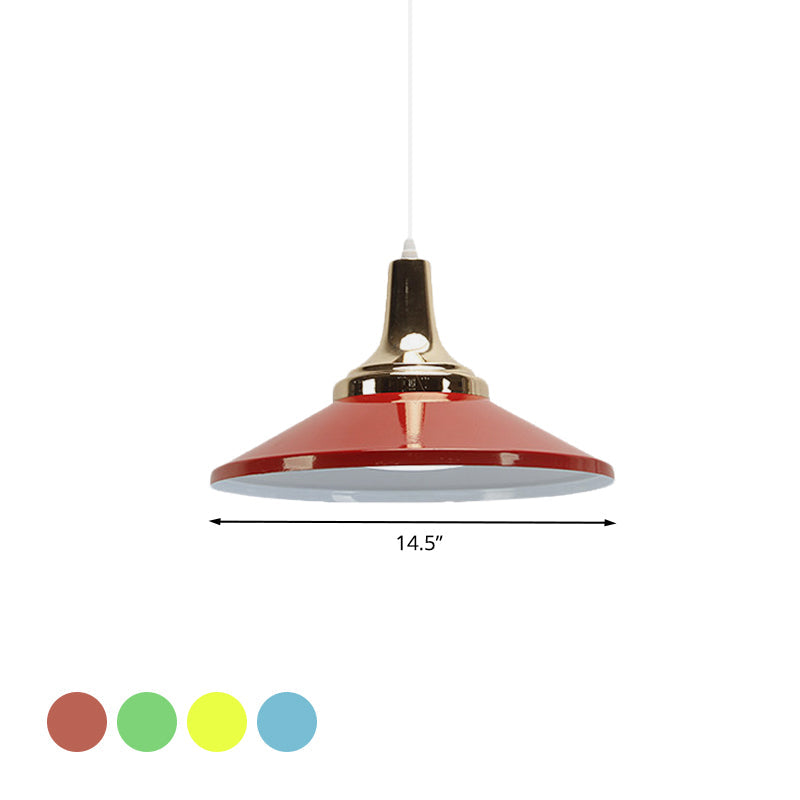 Modern Shallow Pyramid Pendant Lamp - Aluminum, Polished Finish - Ideal for Corridor Lighting