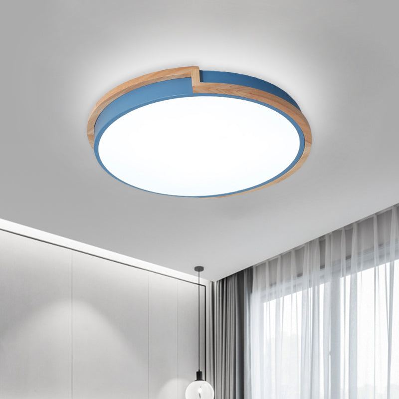 Nordic Stylish Acrylic Round Flush Ceiling Light In Warm/White For Living Room Or Porch