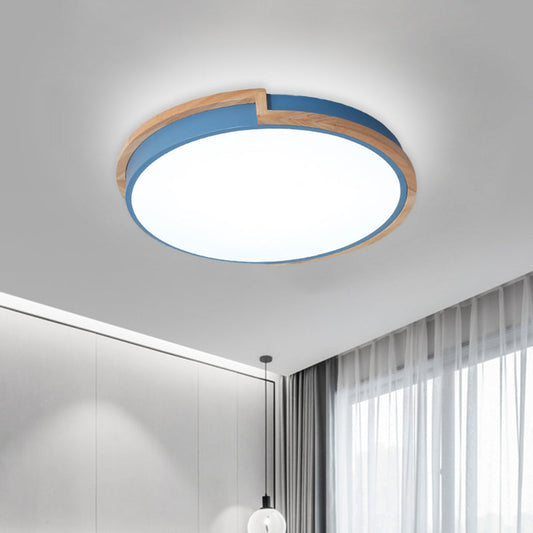 Nordic Stylish Acrylic Round Flush Ceiling Light In Warm/White For Living Room Or Porch