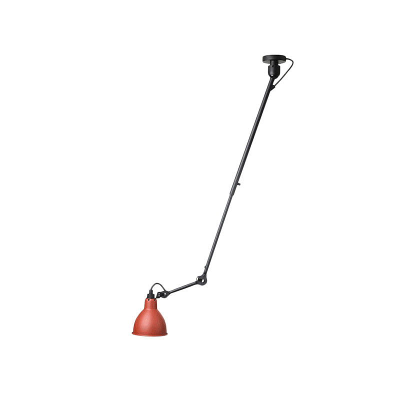 Lampe à suspension moderne en forme de dôme avec bras articulé - Plafonnier noir/gris pour cuisine
