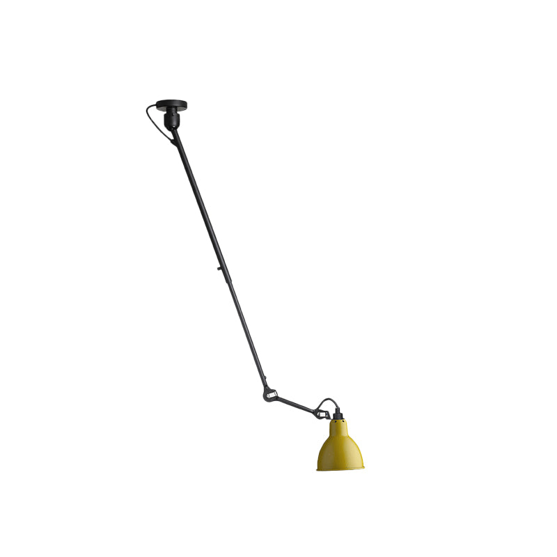 Lampe à suspension moderne en forme de dôme avec bras articulé - Plafonnier noir/gris pour cuisine