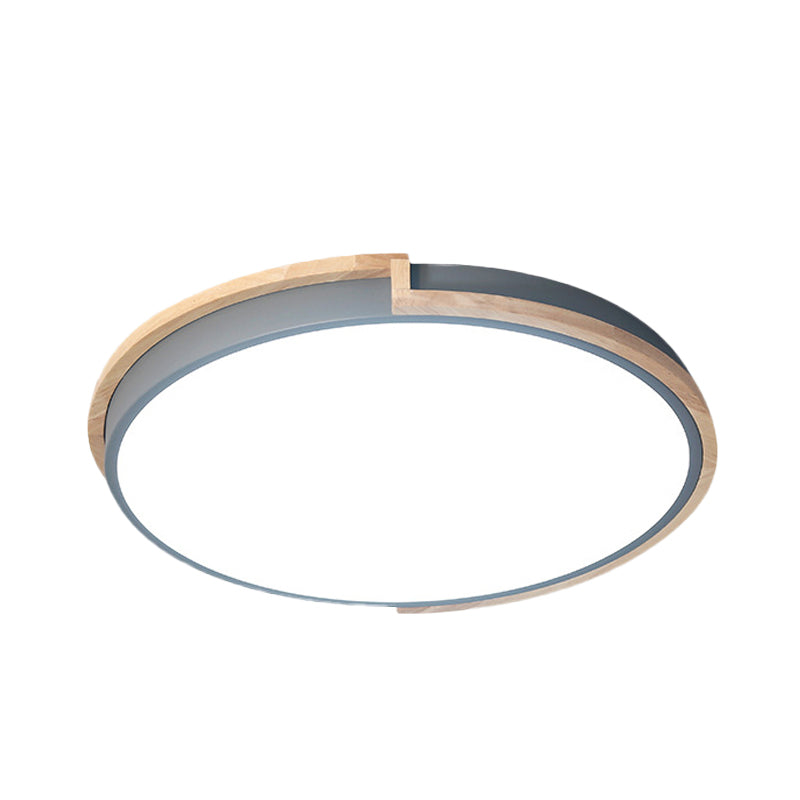 Eye-Caring Slim Drum LED Ceiling Light for Bedroom - Choice of 3 Sizes in Black, Grey or White