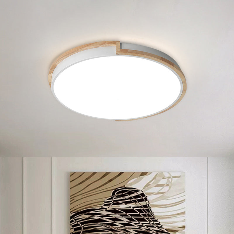 Eye-Caring Slim Drum LED Ceiling Light for Bedroom - Choice of 3 Sizes in Black, Grey or White