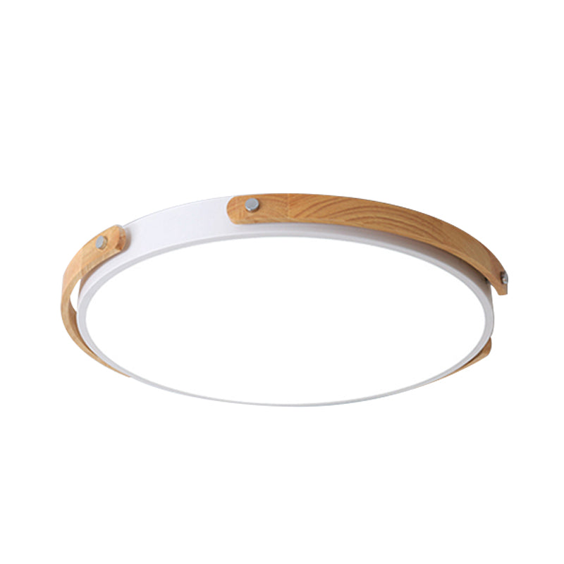 Modern LED Ceiling Lamp - Black/White Circle Bathroom Ceiling Mount Light - Warm/White Light
