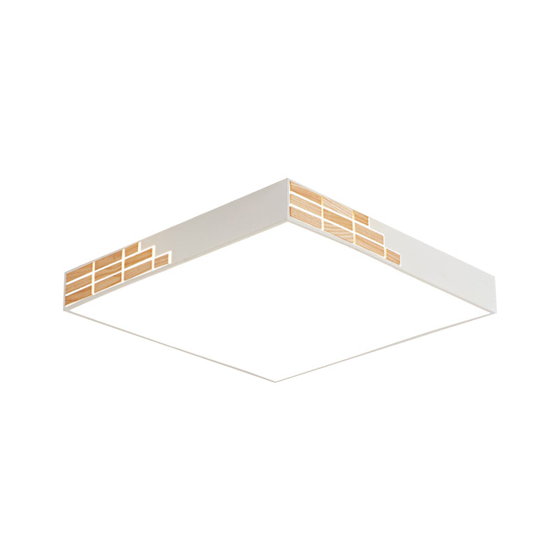 Modern LED Bedroom Flushmount Lighting in White - 16"/19.5"/23.5" Width
