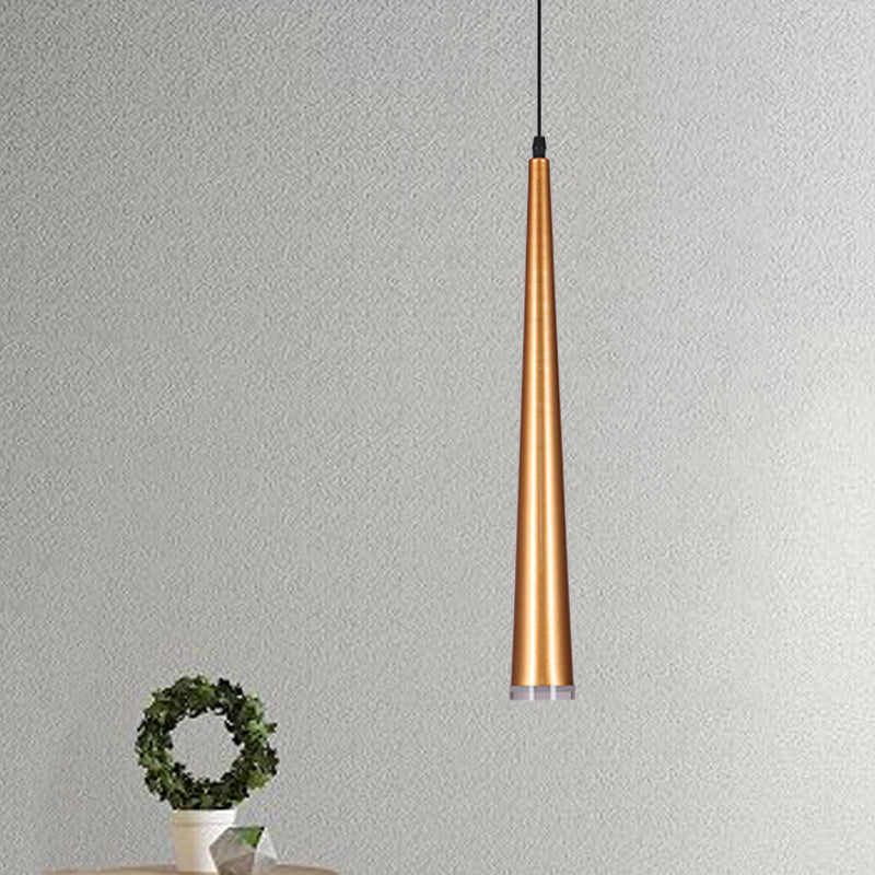Mini Hanging Pendant Macaron Metal Light Fixture - 1 Bulb Grey/White/Red Ideal For Tables Gold