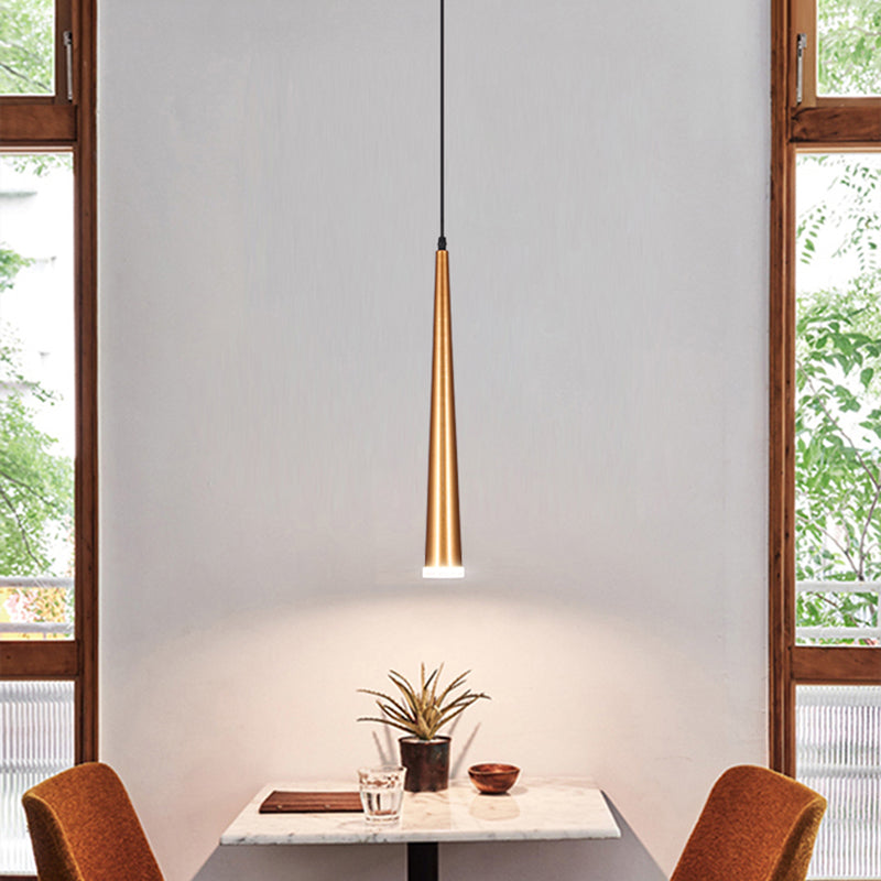 Mini Hanging Pendant Macaron Metal Light Fixture - 1 Bulb Grey/White/Red Ideal For Tables