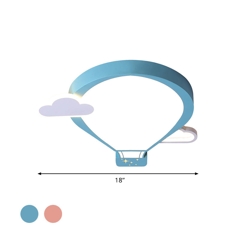 Colorful Hot Air Balloon Ceiling Light - LED Flushmount Lamp in 18"/21.5" Width