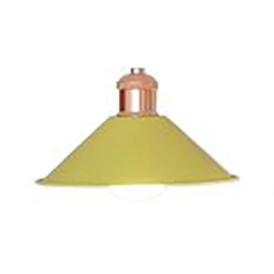 Modernist Style Conical Suspended Lamp - Metallic Hanging Light Fixture - 1 Light - Black/White - Living Room