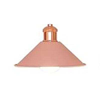 Modernist Style Conical Suspended Lamp - Metallic Hanging Light Fixture - 1 Light - Black/White - Living Room