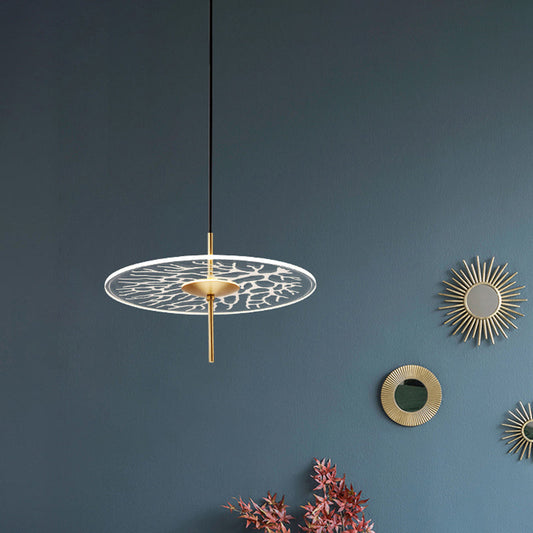 Suspension LED en verre transparent pour restaurants - Style minimaliste