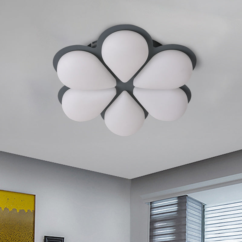 Plafonnier LED encastré pour chambre d'enfant en gris/blanc/café
